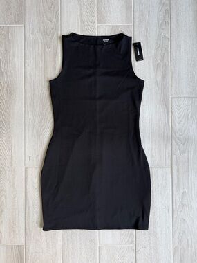 Express Black Body Contour Sleeveless Mini Dress